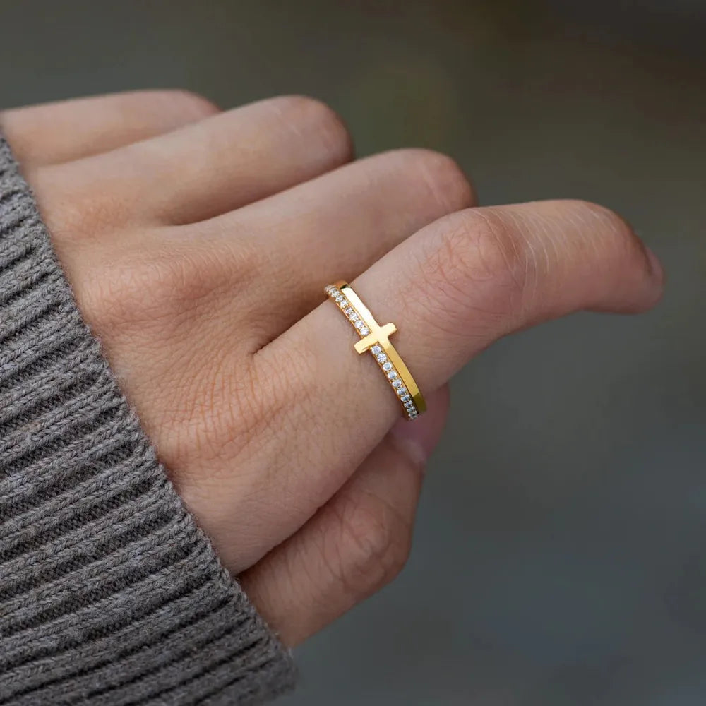 Sterling Silver Cross Ring